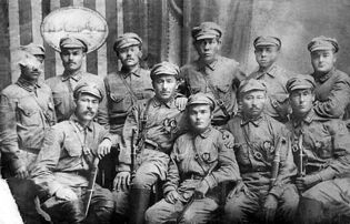 The Red Army cavalry unit, made up of Bashkirs, الحرب الأهلية الروسية، 1919.