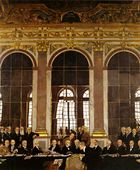 Signing the Treaty of Versailles in 1919.